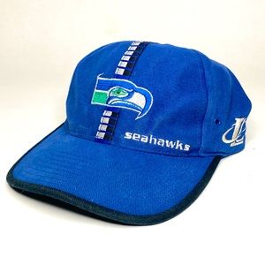 Vintage 90s Seattle Seahawks Logo Athletic Strapback Hat Cap NFL Pro Line